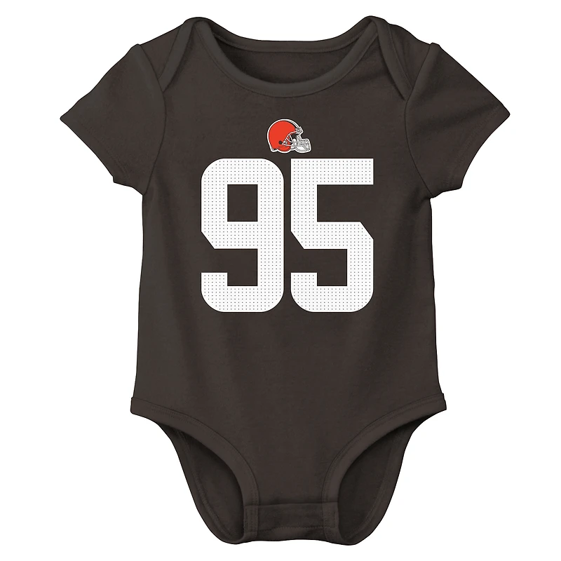 Body bébé Nike Myles Garrett Brown des Cleveland Browns, avec nom et numéro