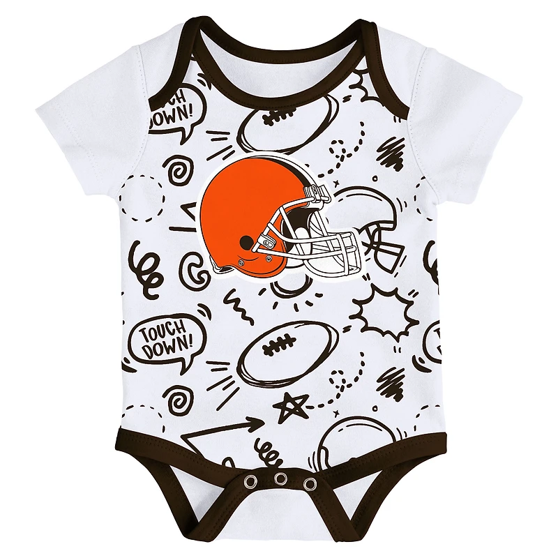 Ensemble trois pièces pour bébé Outerstuff Cleveland Browns All Day Play