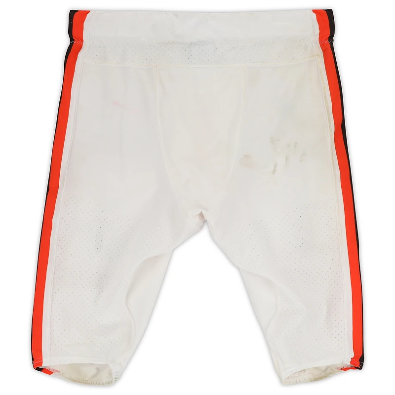 Jack Conklin Cleveland Browns Game-Used White Pants vs. Washington Commanders on January 1 2023