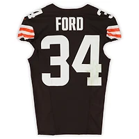 Maillot Nike marron n° 34 porté par Jerome Ford des Cleveland Browns lors du match contre les Baltimore Ravens le 16 novembre 2025