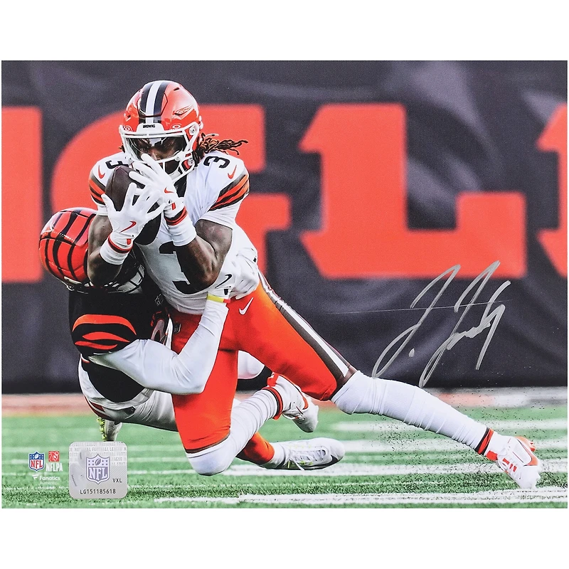 Jerry Jeudy Cleveland Browns Autographed 8" x 10" Diving Catch Photograph