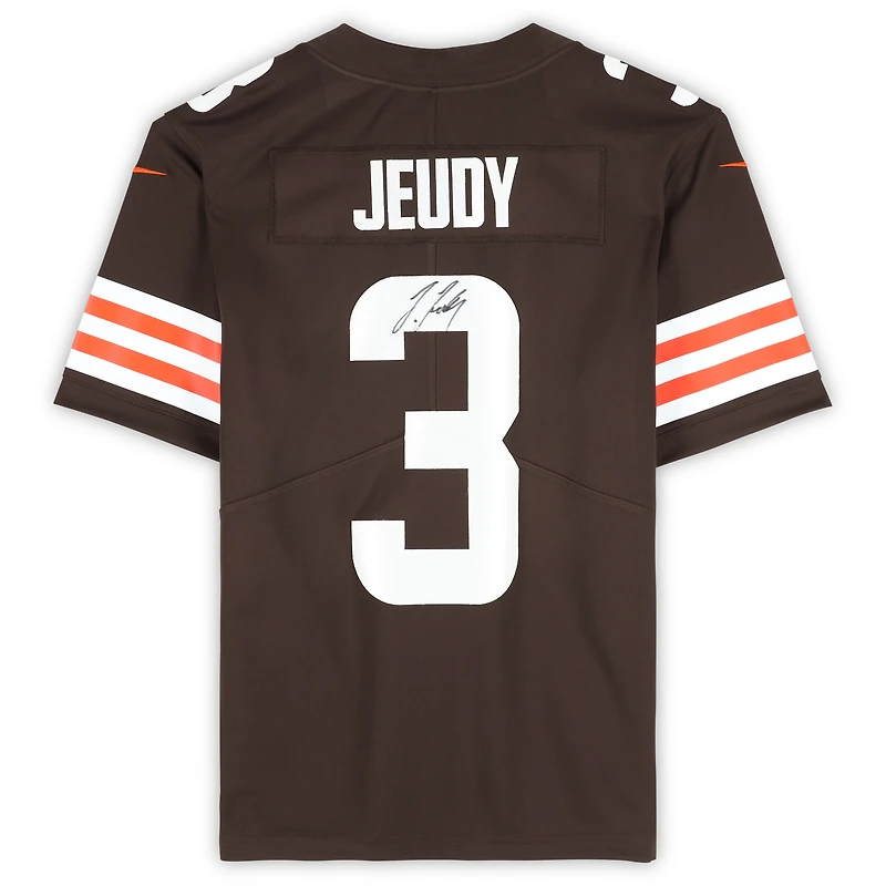 Jerry Jeudy Cleveland Browns Autographed Brown Nike Limited Jersey