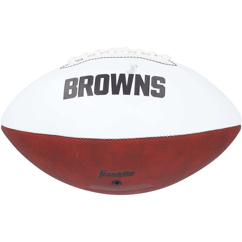 Jerry Jeudy Cleveland Browns Autographed Franklin White Panel Football