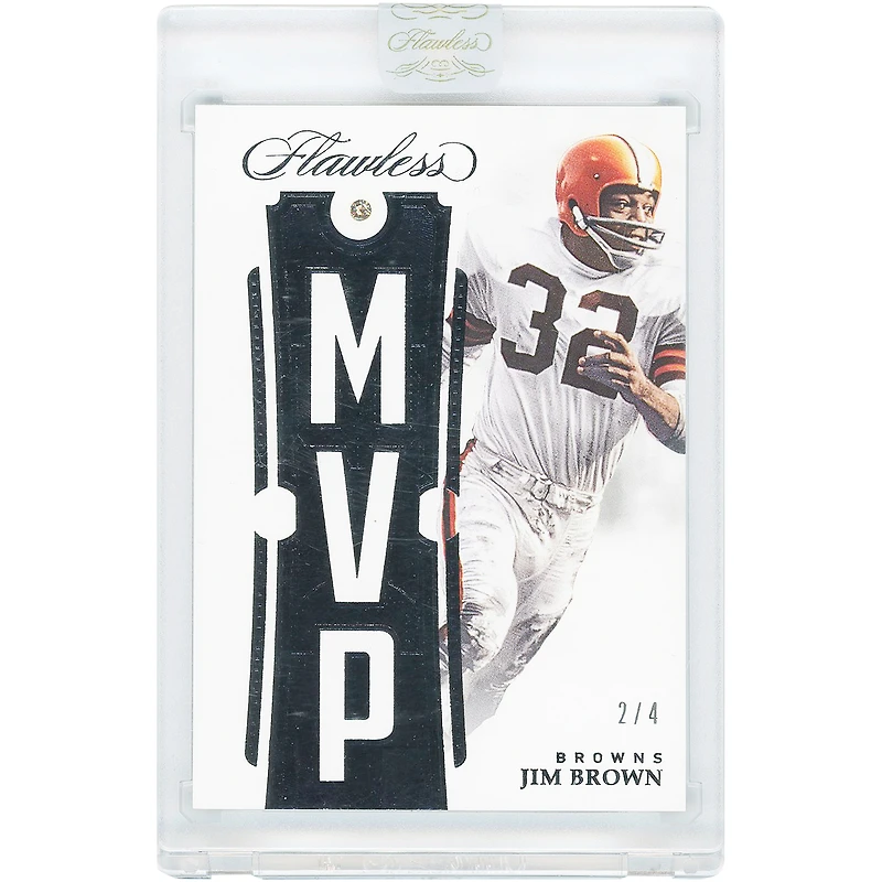 Jim Brown Cleveland Browns 2018 Panini Flawless MVP Gold Diamond Gem #MVP-14 #2/4 Card