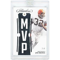 Carte Jim Brown Cleveland Browns 2018 Panini Flawless MVP Gold Diamond Gem #MVP-14 #2/4