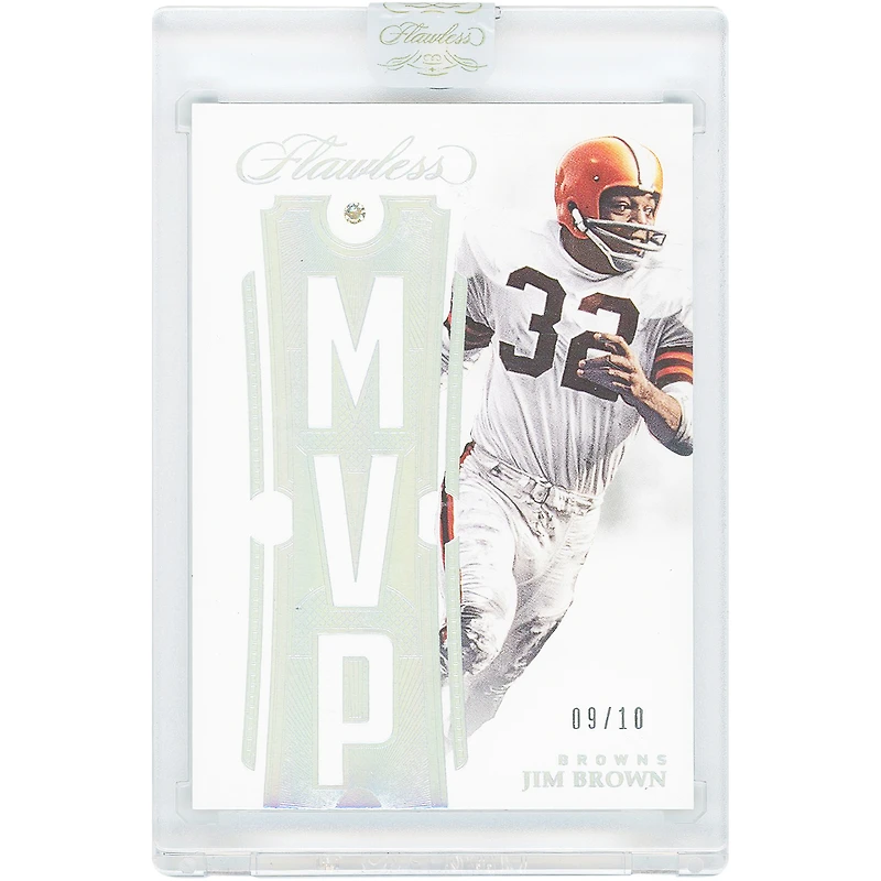 Jim Brown Cleveland Browns 2018 Panini Flawless MVP Silver Diamond Gem #MVP-14 #9/10 Card