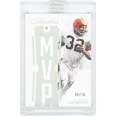 Jim Brown Cleveland Browns 2018 Panini Flawless MVP Silver Diamond Gem #MVP-14 #9/10 Card