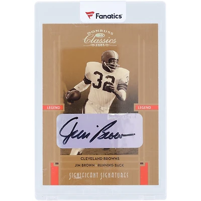 Carte autographiée Donruss Classics Legend #109 #7/15 de 2005 par Jim Brown des Cleveland Browns
