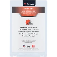 Carte autographiée de Jim Brown (Cleveland Browns) Topps Precision 2011 #PCRA-JBR