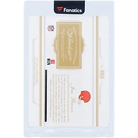 Jim Brown Cleveland Browns Autographed 2017 Panini Flawless Sapphire '16 Update Memorable Marks #MMJB #1/3 Card
