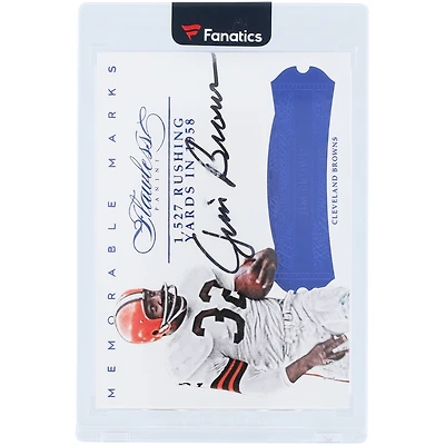 Jim Brown Cleveland Browns Autographed 2017 Panini Flawless Sapphire '16 Update Memorable Marks #MMJB #1/3 Card
