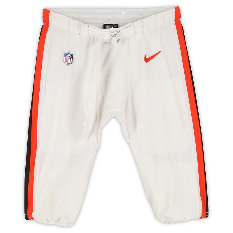 Pantalon blanc #27 de Kareem Hunt des Cleveland Browns utilisé lors de la saison 2022 de la NFL