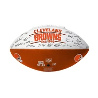 Ballon de football américain autographié des Cleveland Browns 2025 (Logo Brands)