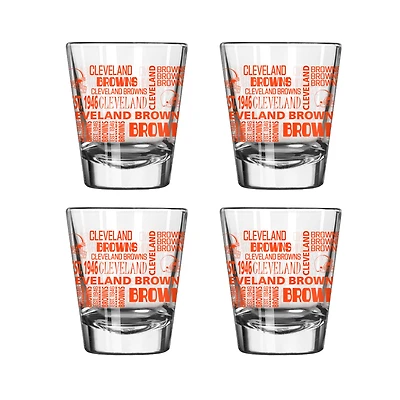 Logo Brands Cleveland Browns 4-Pack 2oz. Shot Glass Set
