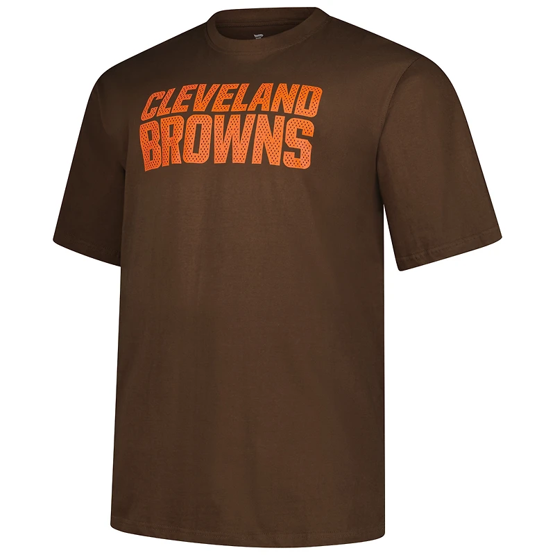 Men's Fanatics Brown Cleveland Browns Big & Tall Number One Dad T-Shirt