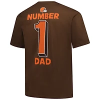 T-shirt Fanatics Brown Cleveland Browns pour homme, grand et grand, numéro un, papa