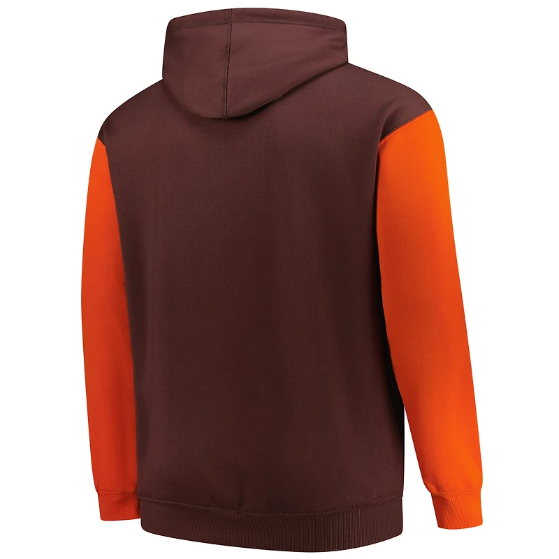 Men's Fanatics Brown Cleveland Browns Big & Tall Outline Pullover Hoodie