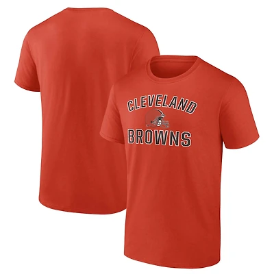 T-shirt orange Fanatics pour homme avec arche de victoire des Cleveland Browns
