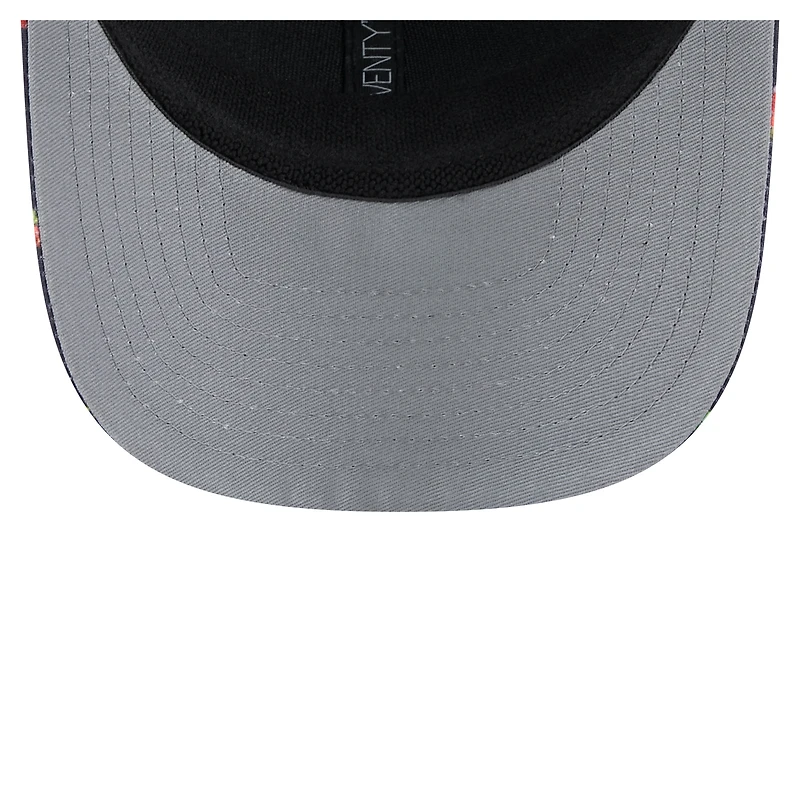Men's New Era  Navy/Black Cleveland Browns Adventure Drinks Pattern 9SEVENTY Stretch-Snap Hat