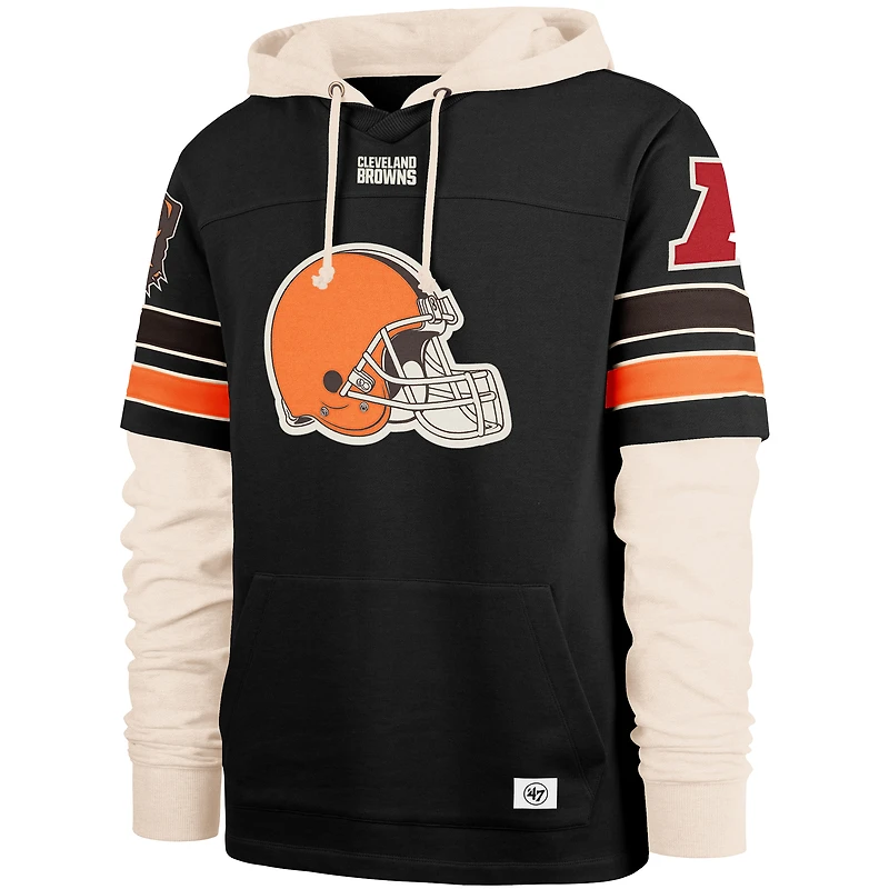 Sweat à capuche noir Split Zone Cornerback Duo des Cleveland Browns '47 pour homme