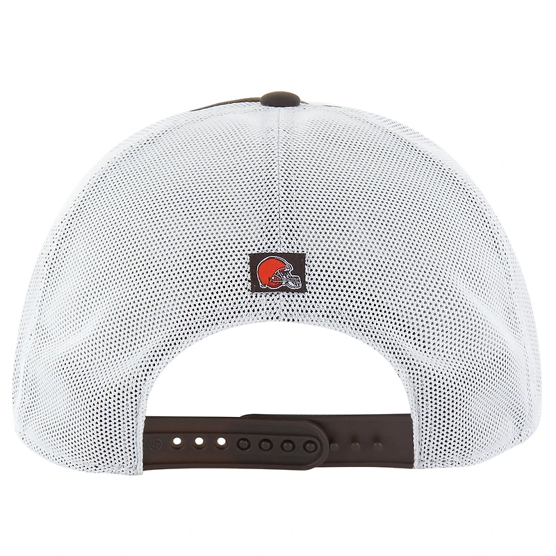 Men's '47 Brown/White Cleveland Browns Downburst Relaxed Hitch Trucker Adjustable Hat