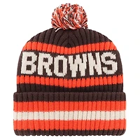 Men's '47 Brown Cleveland Browns Bering Legacy Cuffed Knit Hat with Pom