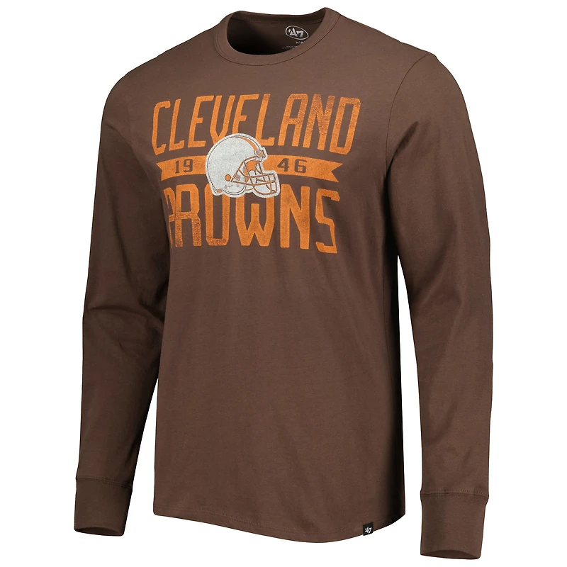 T-shirt à manches longues Franklin '47 Cleveland Browns pour homme