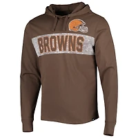 T-shirt à capuche manches longues pour homme '47 Brown Cleveland Browns Field Franklin