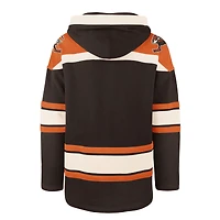 Men's '47  Brown Cleveland Browns Throwback Superior Lacer Hoodie