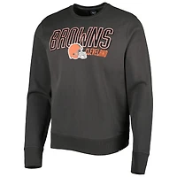 Men's '47 Charcoal Cleveland Browns Locked Headline Pullover Sweatshirt
