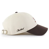 Men's '47 Cream/Brown Cleveland Browns Fairfield MVP Throwback Adjustable Hat