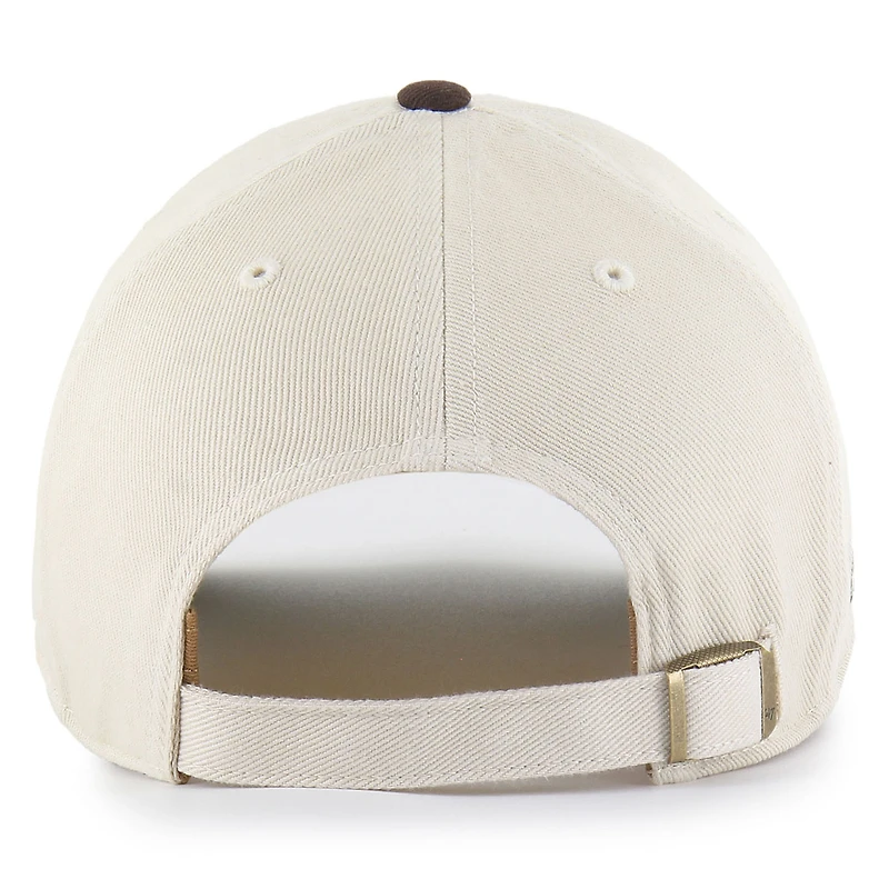 Men's '47 Cream/Brown Cleveland Browns Fairfield MVP Throwback Adjustable Hat