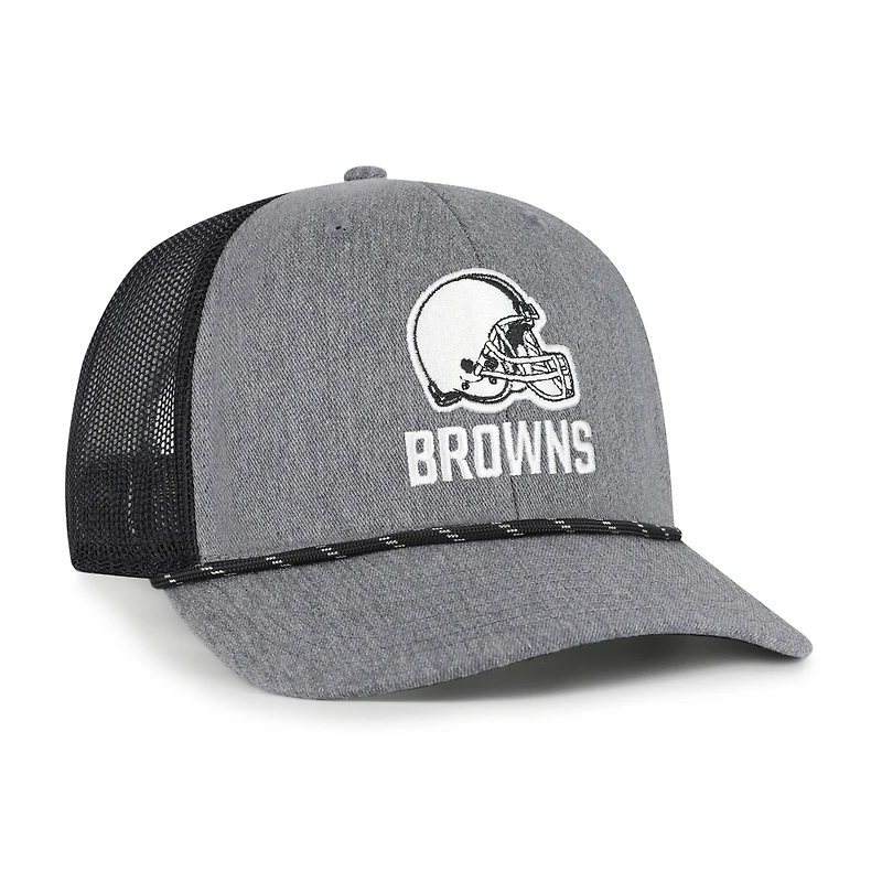 Casquette ajustable en corde de carbone des Cleveland Browns '47 pour homme, couleur anthracite chiné