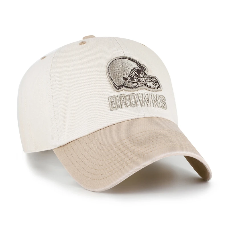 Men's '47 Natural/Tan Cleveland Browns Neutral Terrain Clean Up Adjustable Hat
