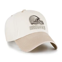Men's '47  Natural/Tan Cleveland Browns Neutral Terrain Clean Up Adjustable Hat