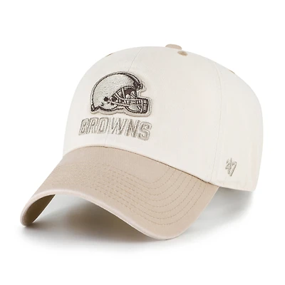 Men's '47 Natural/Tan Cleveland Browns Neutral Terrain Clean Up Adjustable Hat