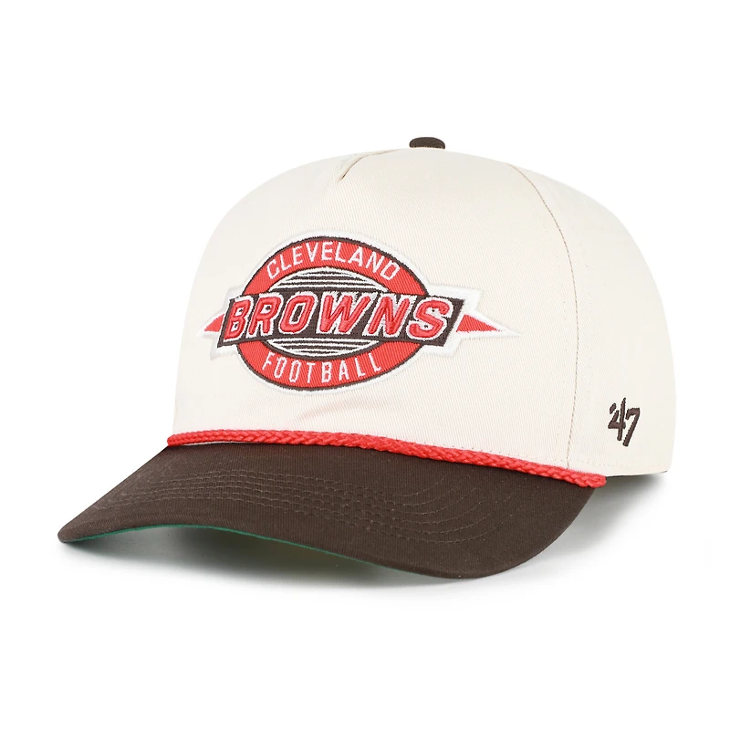 Men's '47 Natural Cleveland Browns Frame Out Two Tone Hitch Adjustable Hat