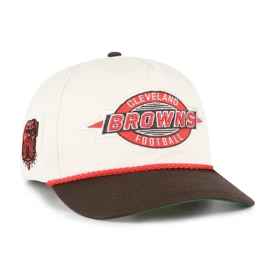 Casquette ajustable Cleveland Browns Frame Out bicolore naturelle pour homme, modèle 47, modèle Frame Out.