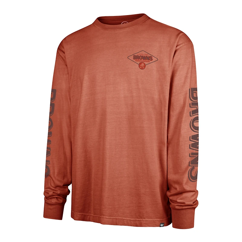 T-shirt à manches longues rétro orange Cleveland Browns '47 pour homme, Cairn Ravine Foundation
