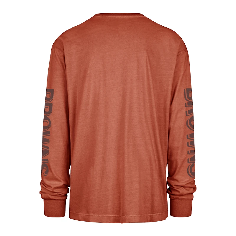 T-shirt à manches longues rétro orange Cleveland Browns '47 pour homme, Cairn Ravine Foundation