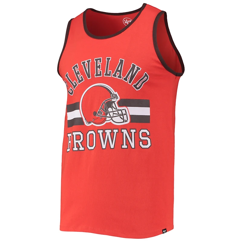 Débardeur Super Rival Edge Cleveland Browns '47 orange pour hommes