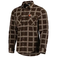 Veste-chemise boutonnée en flanelle Industry pour homme, couleur marron Antigua, des Cleveland Browns
