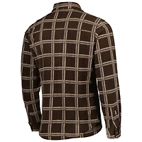 Veste-chemise boutonnée en flanelle Industry pour homme, couleur marron Antigua, des Cleveland Browns