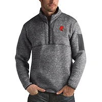 Veste à enfiler zippée quart de tour Fortune pour homme, couleur anthracite, des Cleveland Browns, grande taille