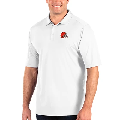 Polo blanc Antigua pour homme, coupe grande taille, hommage aux Cleveland Browns