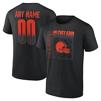 T-shirt noir pour homme Cleveland Browns Home Field Pop personnalisé avec nom et numéro