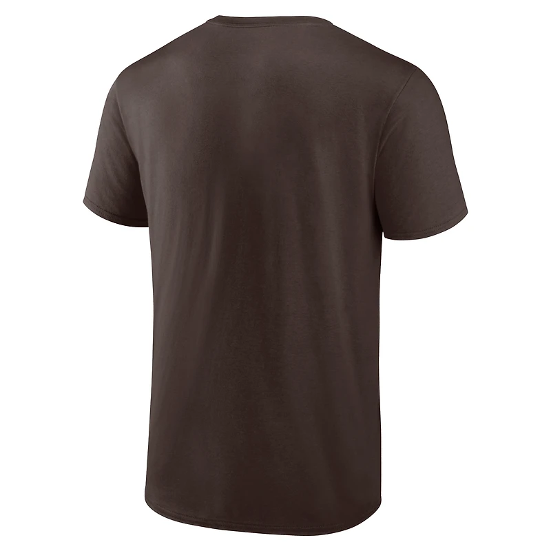 Men's Brown Cleveland Browns Best Dad Father's Day T-Shirt
