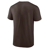Men's Brown Cleveland Browns Best Dad Father's Day T-Shirt
