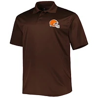 Men's Brown Cleveland Browns Big & Tall Birdseye Polo