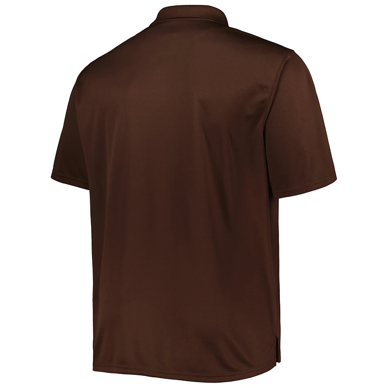 Men's Brown Cleveland Browns Big & Tall Birdseye Polo